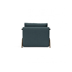 Avis Inside 75 Fauteuil convertible lit 90 cm ILB 500 chêne fumé tissu Mahoga Dark Blue