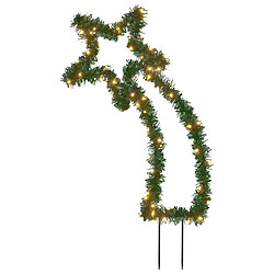 vidaXL Décoration lumineuse météore de Noël avec piquets 80 LED 62 cm