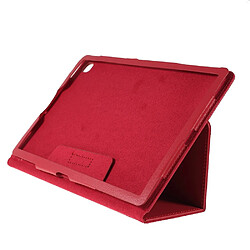 Acheter Etui en PU texture litchi avec support rouge pour Samsung Galaxy Tab S5e SM-T720