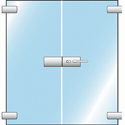 Acheter Assa Abloy Serrures de miroiterie à cylindre à béquille double Lagune 4300 finition chromé brillant