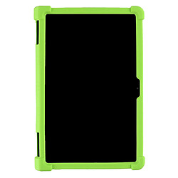 Coque en silicone flexible avec béquille pliable vert pour votre Lenovo Yoga Tab 11