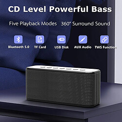 Avis Universal Audiophile Subwoofer Sans fil Bluetooth Haut-parleur portable Barre de son avec effet sonore Viper Effet SUPER BASS Colonne pour ordinateur | Haut-parleurs portables (Noir)