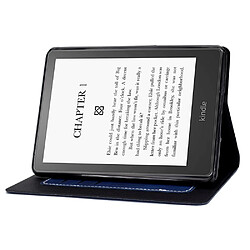 Etui en PU anti-chute avec support et porte-cartes pour votre Amazon Kindle Paperwhite 5 (2021) - bleu