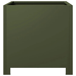 Acheter vidaXL Jardinière vert olive 40x40x40 cm acier