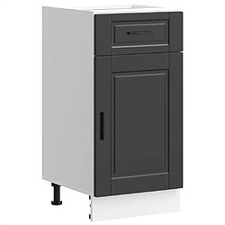 vidaXL Armoire de cuisine Porto noir bois d'ingénierie