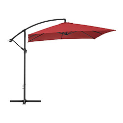 Helloshop26 Parasol déporté rectangulaire 250 x 250 cm inclinable bordeaux 14_0007604