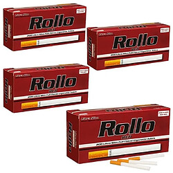 Pack Lot de 4 boites de 200 tubes à cigarette Rollo Red Ultra Slim