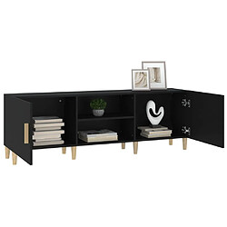 Acheter Maison Chic Meuble TV scandinave - Banc TV pour salon Noir 150x30x50 cm Bois d'ingénierie -MN39157