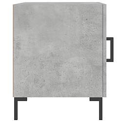 Acheter vidaXL Tables de chevet 2 pcs gris béton 40x40x50 cm bois d’ingénierie