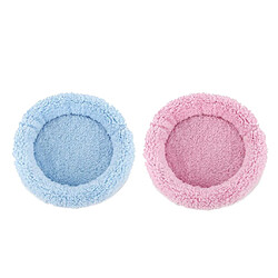 2 Piece Cobaïe Petit Animal Play Mat Hamster Coussin de couchage Coussin Rose + Bleu