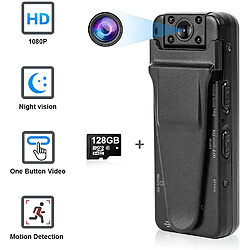 Chrono HD 1080P mini DVR mini DV caméra portable portable mini caméra de corps numérique vidéo d'enregistrement en boucle de détection de mouvement, adaptée à la mini nounou de surveillance de sécurité à la maison et au bureau(Noir)