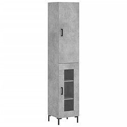 vidaXL Buffet haut Gris béton 34,5x34x180 cm Bois d'ingénierie