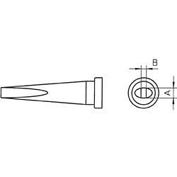 Panne de fer à souder forme de burin, longue Weller Professional T0054441499 Taille de la panne 2 mm 1 pc(s)