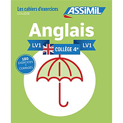 Anglais, collège 4e, LV1 : 180 exercices + corrigés