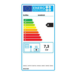 Poêle à bois étanche 7.3kw noir - FR9016170B - SUPRA