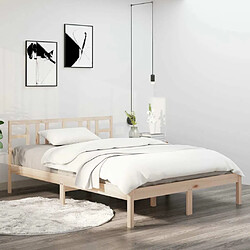 Maison Chic Lit Moderne Chambre - Cadre/structure de lit pour adulte Bois massif 160x200 cm -MN57664