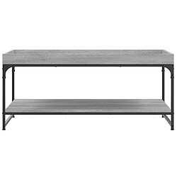 Acheter ComfortXL Table Basse Sonoma Gris 100x49x45 Cm Bois D'ingénierie