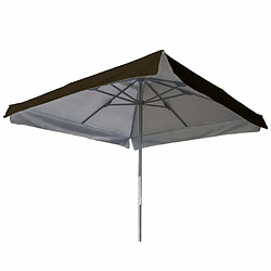 Elios Parasols Parasol de jardin carré 3x3 en aluminium avec mât central Marte Brown pas cher