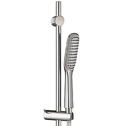 Avis Wirquin Colonne Barre de douche chromee hauteur reglable 70 cm douchette 1 jet flexible PVC