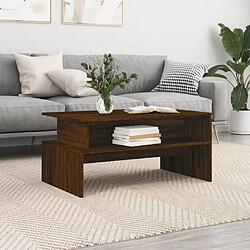 vidaXL Table basse chêne marron 90x55x42,5 cm bois d'ingénierie