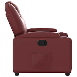 Avis vidaXL Fauteuil inclinable Rouge bordeaux Similicuir