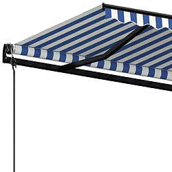 Acheter vidaXL Auvent rétractable automatique 400x350 cm Bleu et blanc