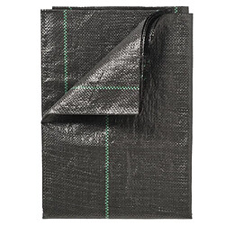 Nature Bâche de sol de contrôle des mauvaises herbes 2x10 m Noir