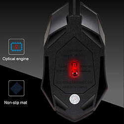 Acheter Wewoo Souris K2 USB Rétroéclairage LED 1600DPI optique de jeu filaire réglable à trois vitesseslongueur 1,3 m