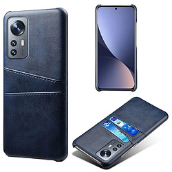 Coque en TPU + PU avec porte-carte bleu pour votre Xiaomi 12 Pro