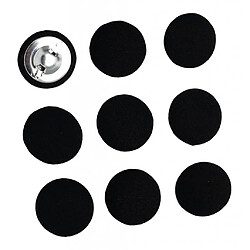 Acheter 10pcs boutons de tissu de coton couverts accessoires de couture pour vêtement noir