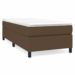 vidaXL Sommier à lattes de lit avec matelas Marron foncé 100x200 cm