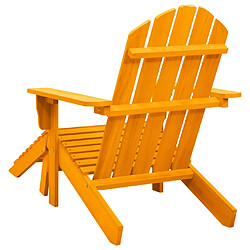 Avis vidaXL Chaise de jardin Adirondack avec pouf bois de sapin orange