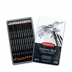 Avis Derwent - Graphic Soft Pencils, 12 Tin