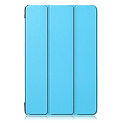 Etui en PU triple pli avec support bleu ciel pour votre Samsung Galaxy Tab S5e SM-T720/SM-T725