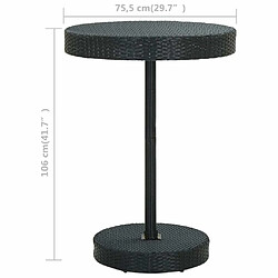 Acheter Maison Chic Table de jardin | Table d'extérieur Noir 75,5x106 cm Résine tressée -GKD92814