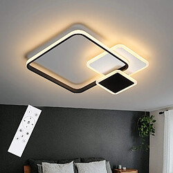 Autres Temps ZMH LED Ceiling Light Modern Square Design Black Remote Control Office Corridor