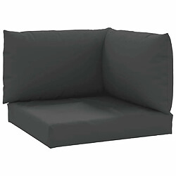 Maison Chic Lot de 3 Coussins Confort,Coussins de palette noir tissu oxford -GKD46629