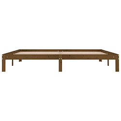 Acheter Maison Chic Lit adulte - Lit simple Cadre de lit,Structure du lit Contemporain Marron miel Bois de pin massif 200x200 cm -MN15686