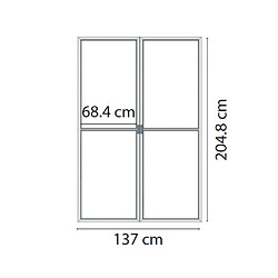 Set de portes moustiquaires blanc pour pergola fermée - 703555 - PALRAM