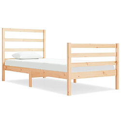 vidaXL Cadre de lit sans matelas bois de pin massif 90x190 cm