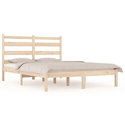 Maison Chic Lit adulte - Lit simple Cadre de lit,Structure du lit Contemporain Bois de pin massif 140x200 cm -MN59429