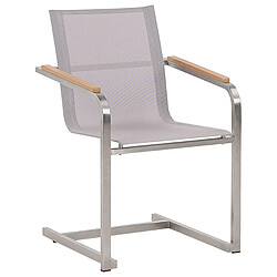 Acheter Beliani Chaise de jardin COSOLETO Acier inox Beige