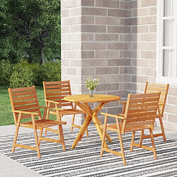 Salle à manger de jardin 5 pcs,Table et chaise à dîner Bois d'acacia solide -MN61321