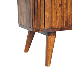 Artisan Furniture Cabinet en bois massif noyer rayé, rangement salon ou chambre pas cher