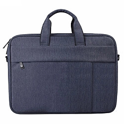 Wewoo Sacoche DJ03 Sac à main à bandoulière imperméable et anti-rayures et pour ordinateur portable 13,3 poucesavec ceinture valise bleu marine