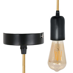 Acheter The Home Deco Factory Suspension ampoule Indus - H. 100 cm - Noir et or