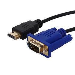 HDMI mâle vers VGA Male Video Converter Adaptateur Câble pour DVD HDTV 1080P PC-1.8M