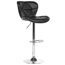 Acheter Beliani Tabouret de bar Set de 2 Cuir PU Noir VALETTA