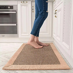 Tapis de Cuisine Lavables et Antidérapants Marron 50x80cm