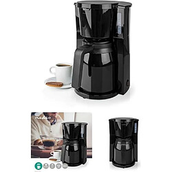 NEDIS cafetière Machine à café isotherme 1L 900W / Carafe isotherme en acier inoxydable